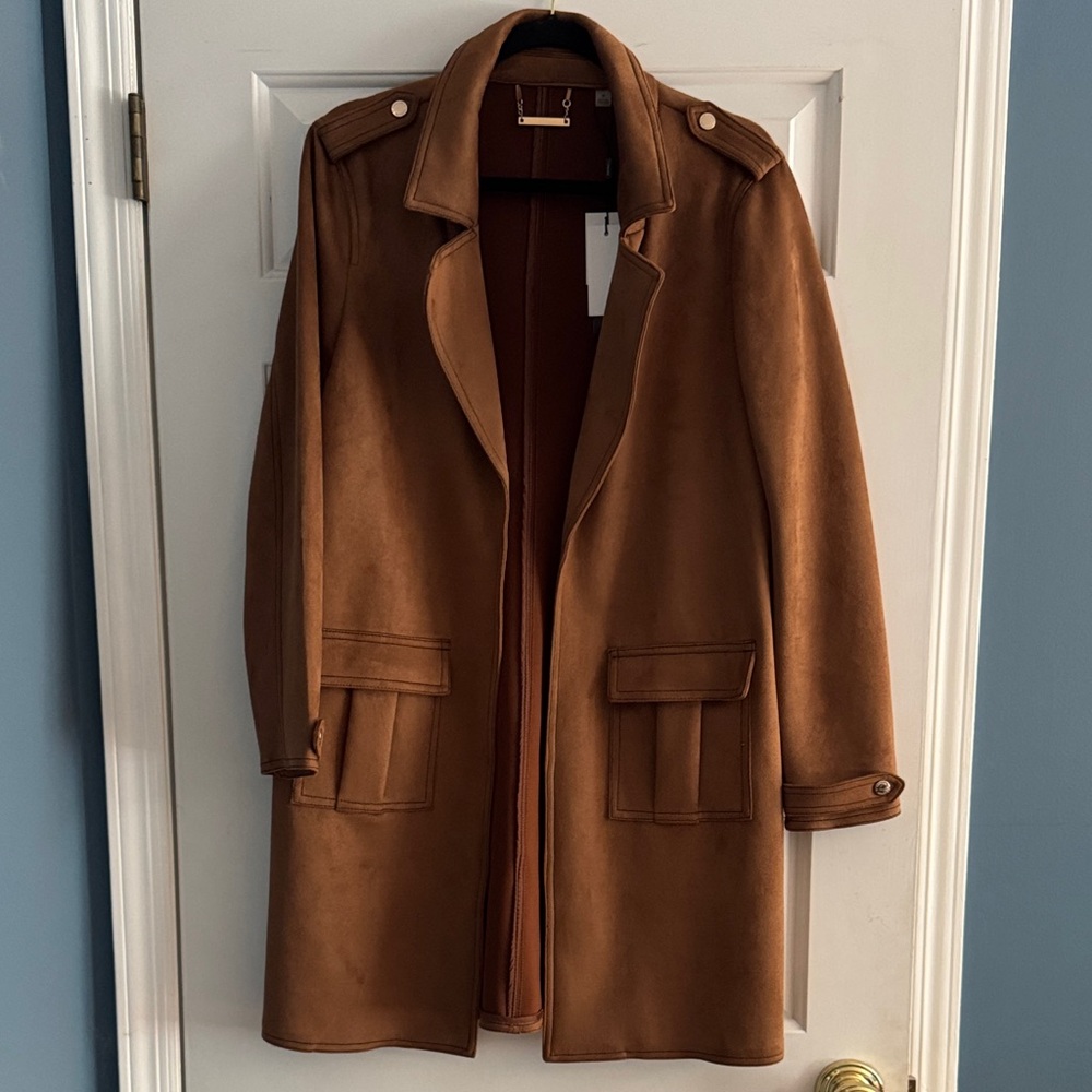 T Tahari Tan Trench Coat